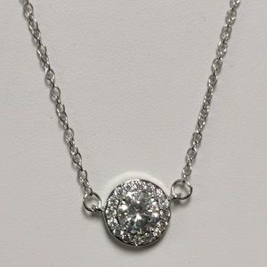 Swarovski Crystal Halo Pendant Necklace